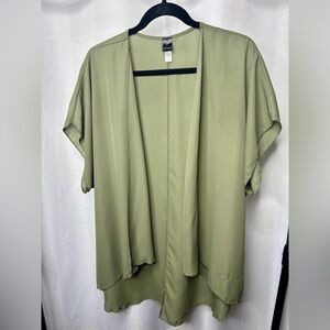 Olive Green Open Front Coverup